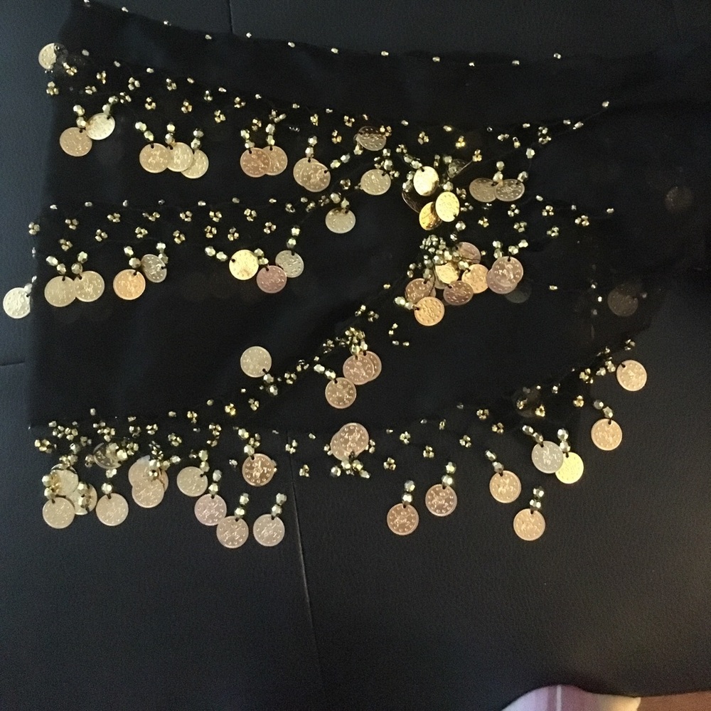 Belly dance middle eastern coin belt wrap arabic